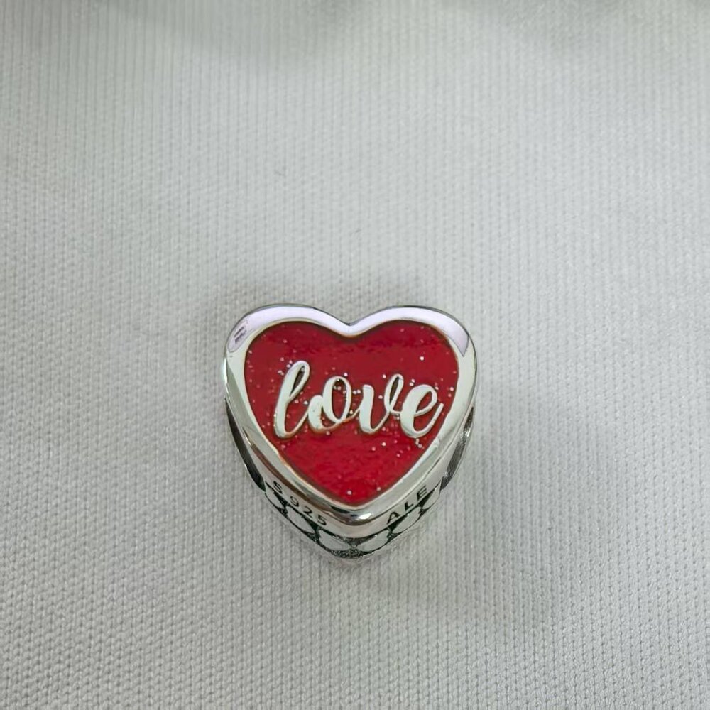 Pandora LOVE Exclusive Travel Heart Charm Pendant, S925 Silver Jewelry